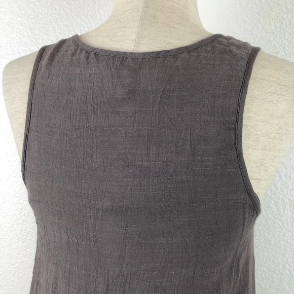 Anthropologie A’Reve Grey Taupe High Low Boho Lace Tiered Ruffle Dress - Picture 6 of 11